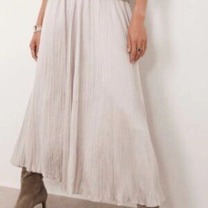 Mint Velvet Oyster Crinkle Maxi Skirt -  Small (4-6 US) NWT